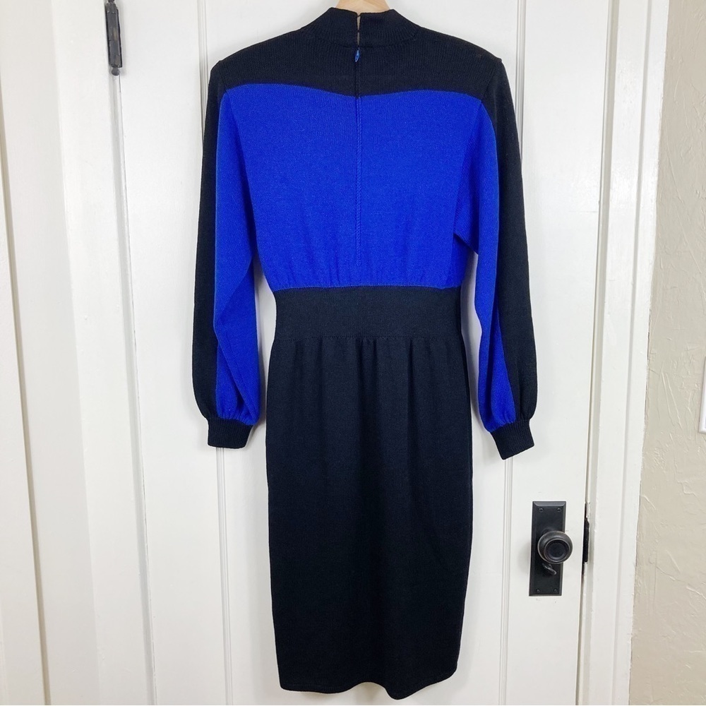 Vintage St. John Knit Balloon Sleeve Dress - Picture 3 of 7